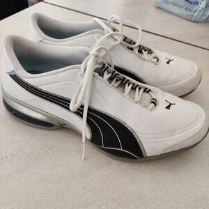 Puma Tazon 4 Men’s Cross-Training Shoes White Black Silver Size 11